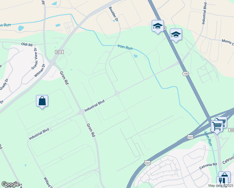map of restaurants, bars, coffee shops, grocery stores, and more near 150 Boulder Drive in Breinigsville