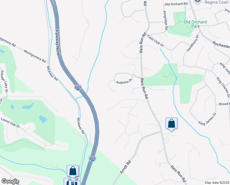 map of restaurants, bars, coffee shops, grocery stores, and more near 1642 Saint Andrews Court in Pittsburgh