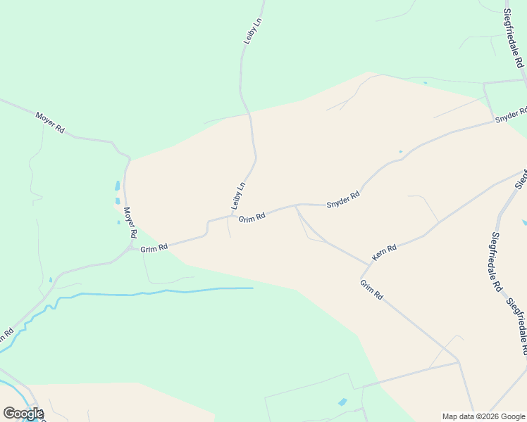 map of restaurants, bars, coffee shops, grocery stores, and more near 361 Grim Road in Kutztown