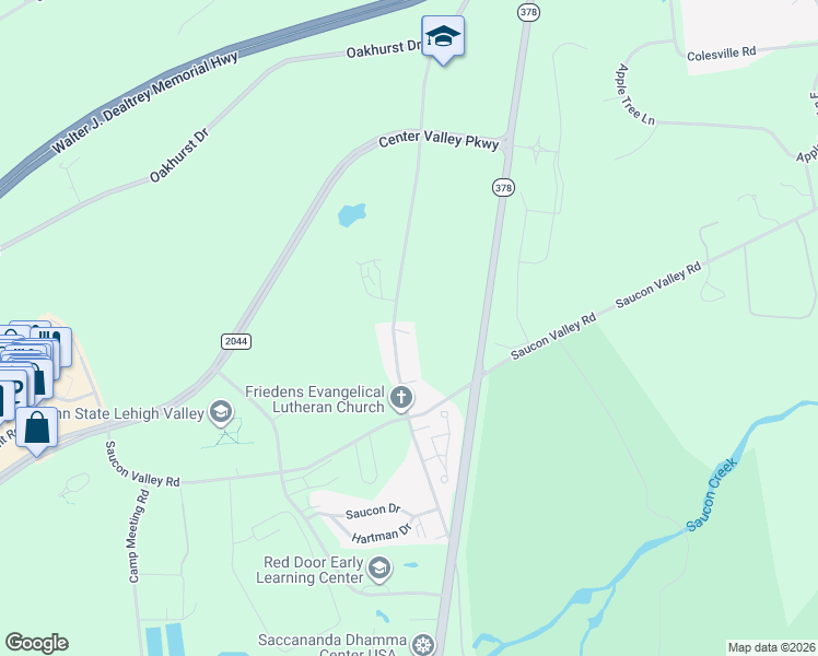 map of restaurants, bars, coffee shops, grocery stores, and more near 4515 Old Bethlehem Pike in Lehigh County