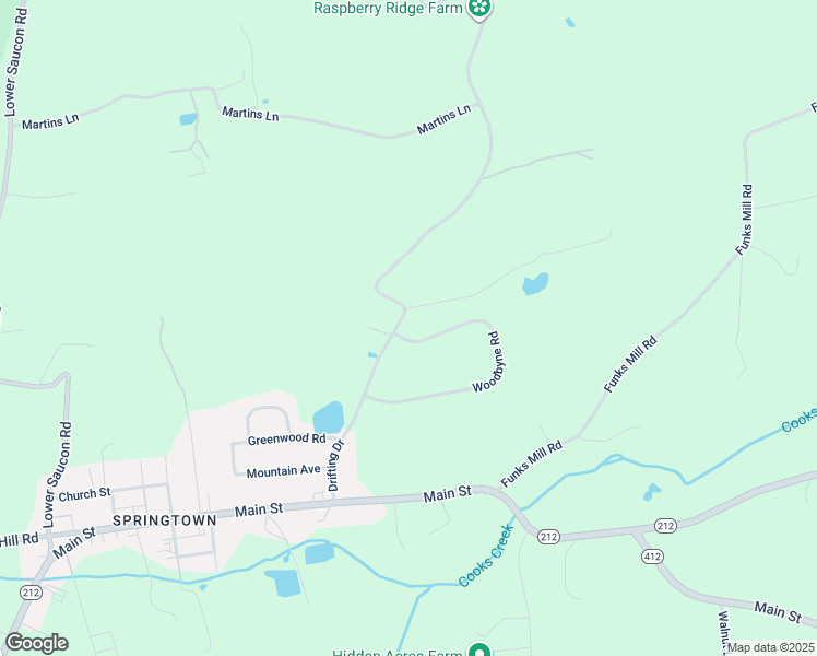 map of restaurants, bars, coffee shops, grocery stores, and more near 3638 Woodbyne Road in Hellertown