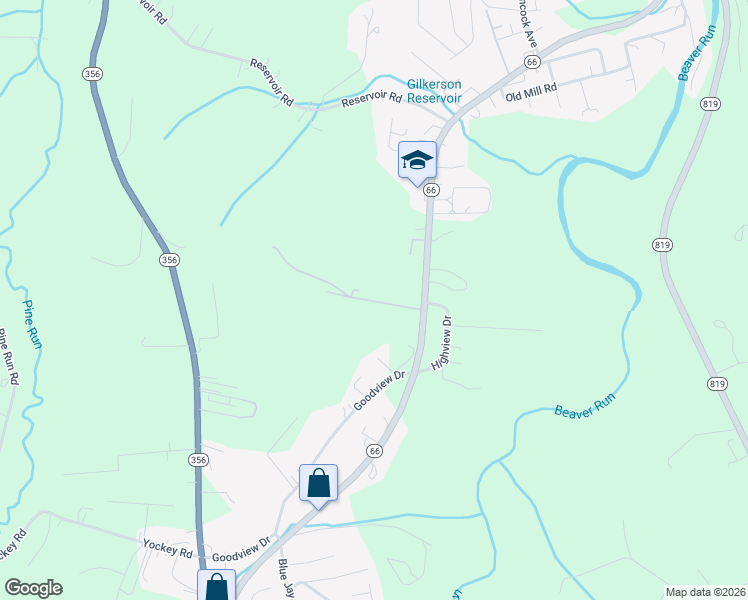 map of restaurants, bars, coffee shops, grocery stores, and more near 123 Martin Drive in Apollo