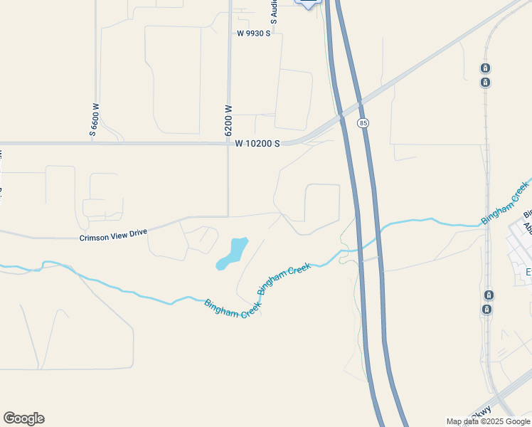 map of restaurants, bars, coffee shops, grocery stores, and more near Broken Rock Circle in West Jordan