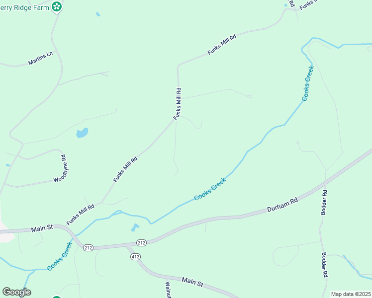 map of restaurants, bars, coffee shops, grocery stores, and more near 2965 Adams Way in Riegelsville