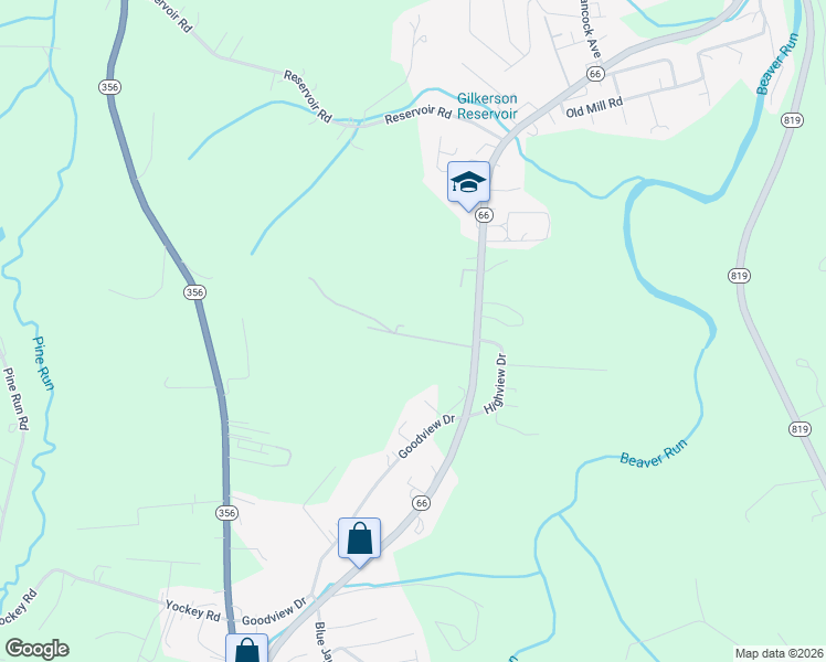 map of restaurants, bars, coffee shops, grocery stores, and more near 123 Martin Drive in Apollo