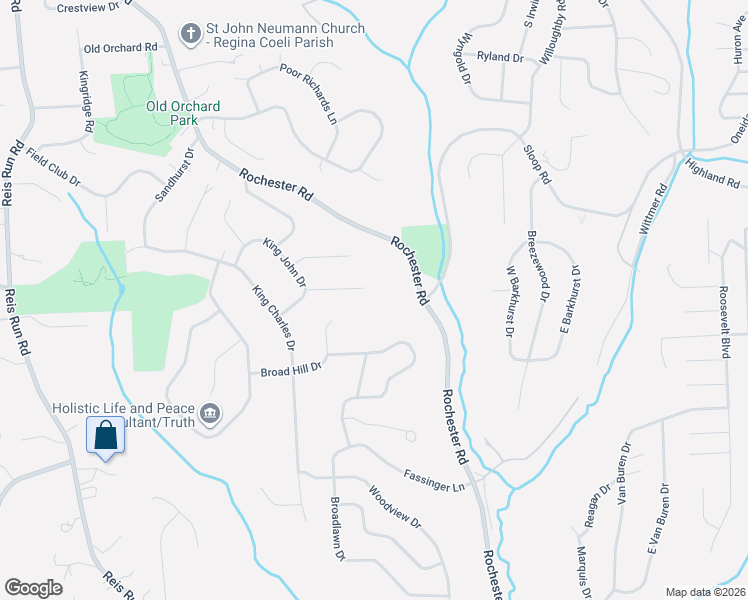 map of restaurants, bars, coffee shops, grocery stores, and more near 1129 King George Court in Pittsburgh