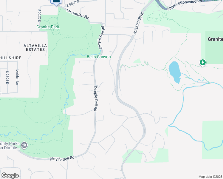 map of restaurants, bars, coffee shops, grocery stores, and more near 10346 Grayrock Court in Sandy