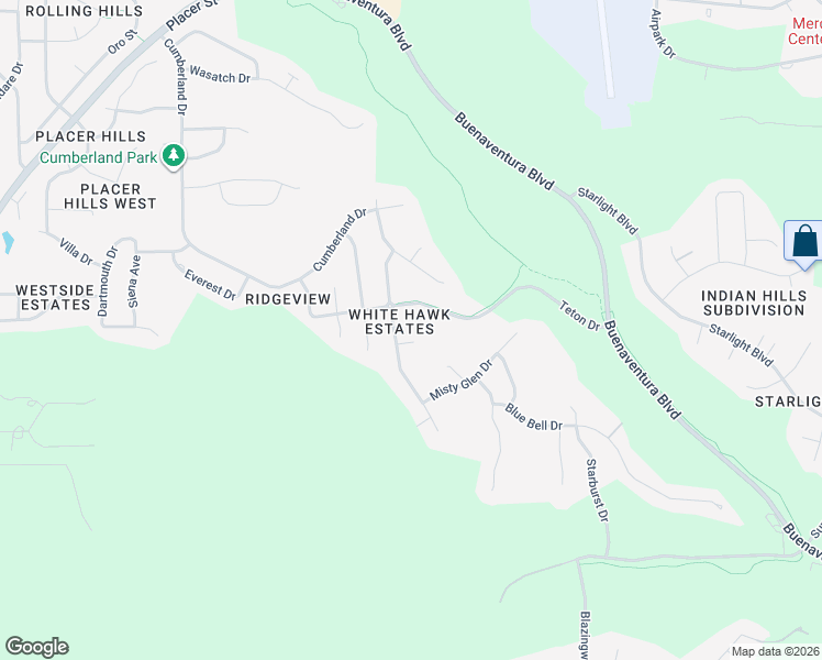 map of restaurants, bars, coffee shops, grocery stores, and more near 3675 Seasons Court in Redding