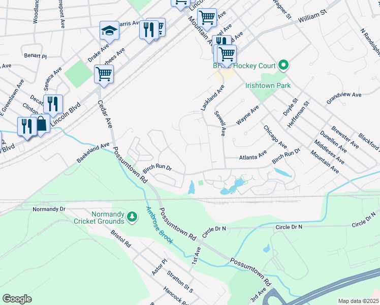 map of restaurants, bars, coffee shops, grocery stores, and more near 416 Ripley Court in Piscataway