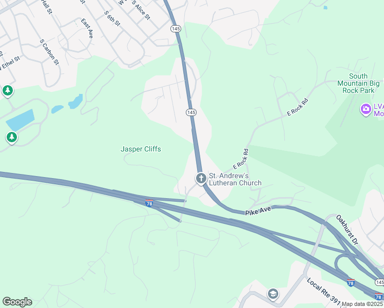 map of restaurants, bars, coffee shops, grocery stores, and more near 3000 S Pike Ave in Allentown