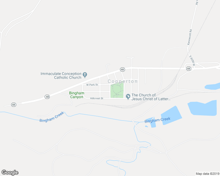 map of restaurants, bars, coffee shops, grocery stores, and more near 1 Freeman Gulch Way in Bingham Canyon