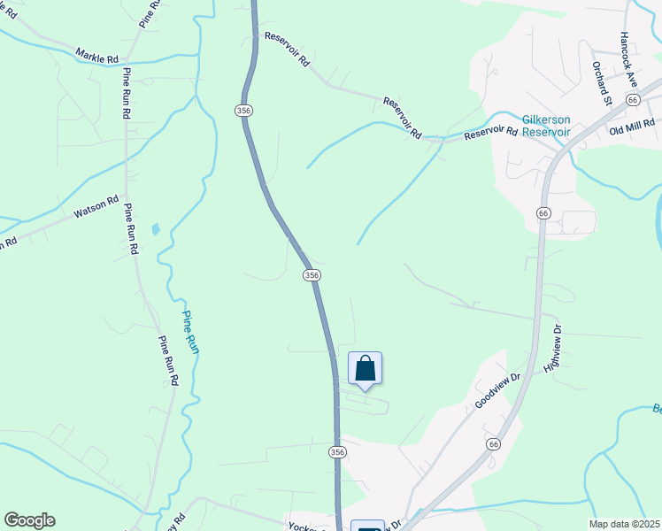 map of restaurants, bars, coffee shops, grocery stores, and more near 290-296 Pennsylvania 356 in Apollo