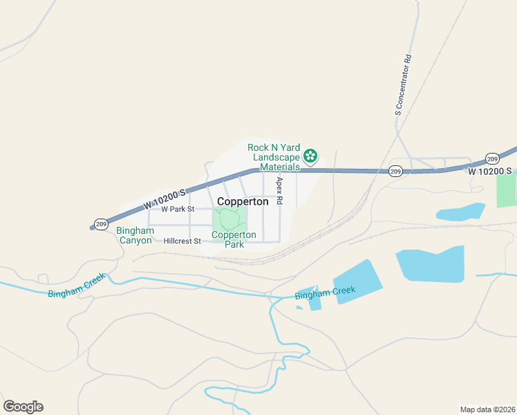 map of restaurants, bars, coffee shops, grocery stores, and more near 10286 South Carr Fork Road in Bingham Canyon