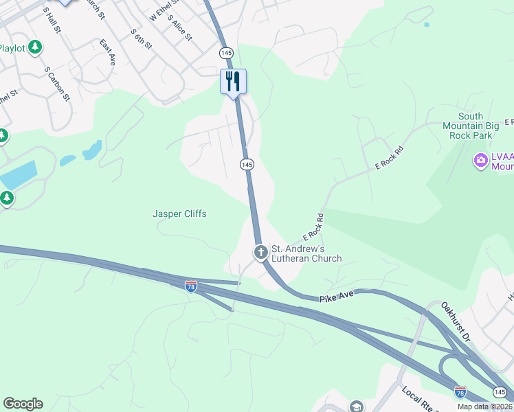 map of restaurants, bars, coffee shops, grocery stores, and more near 3009 South Pike Avenue in Allentown