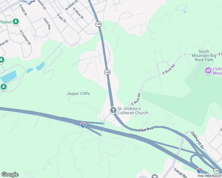 map of restaurants, bars, coffee shops, grocery stores, and more near 3009 South Pike Avenue in Allentown