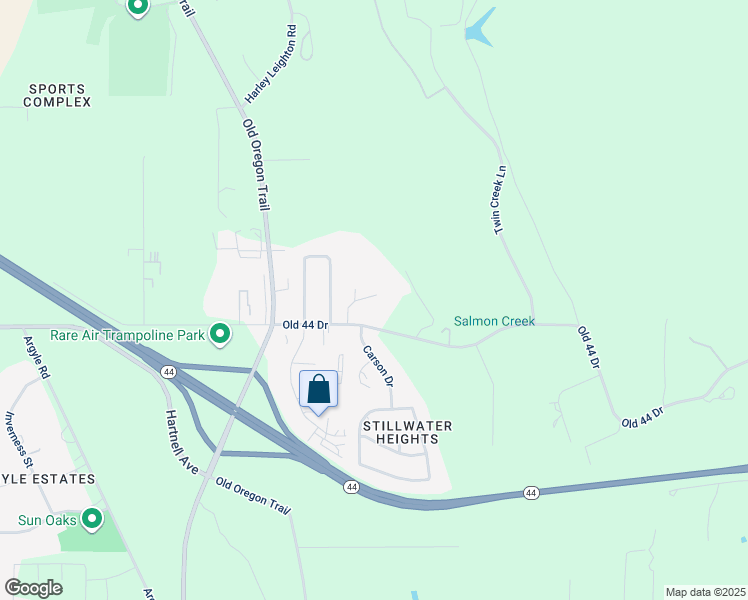 map of restaurants, bars, coffee shops, grocery stores, and more near 20554 Old 44 Drive in Redding