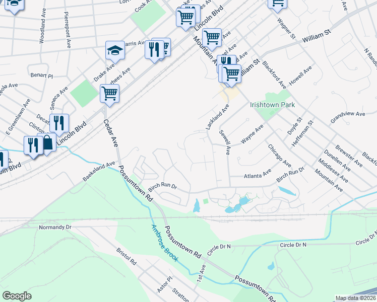map of restaurants, bars, coffee shops, grocery stores, and more near 162 Vasser Drive in Piscataway