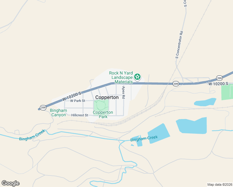 map of restaurants, bars, coffee shops, grocery stores, and more near 10259 South Carr Fork Road in Copperton