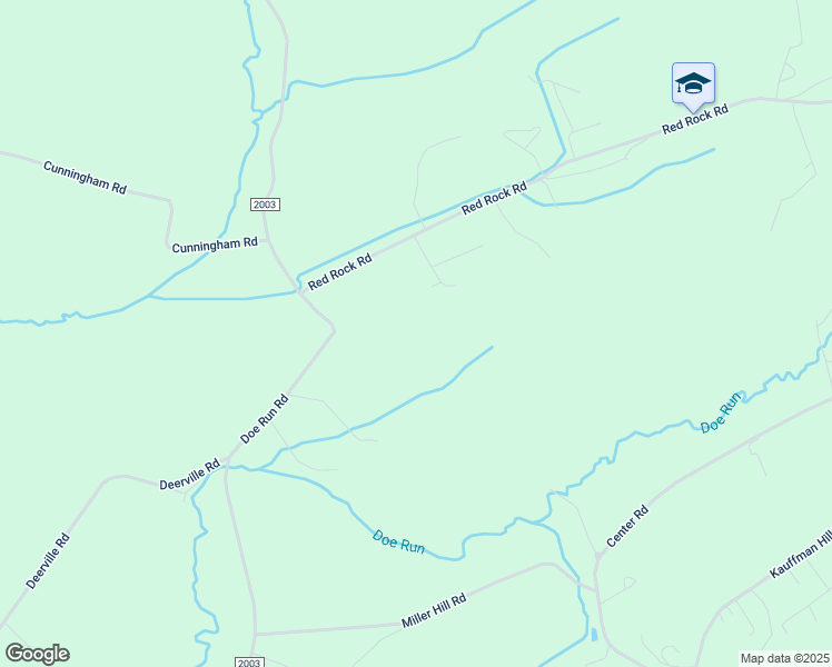 map of restaurants, bars, coffee shops, grocery stores, and more near 2374 Doe Run Road in Mifflintown