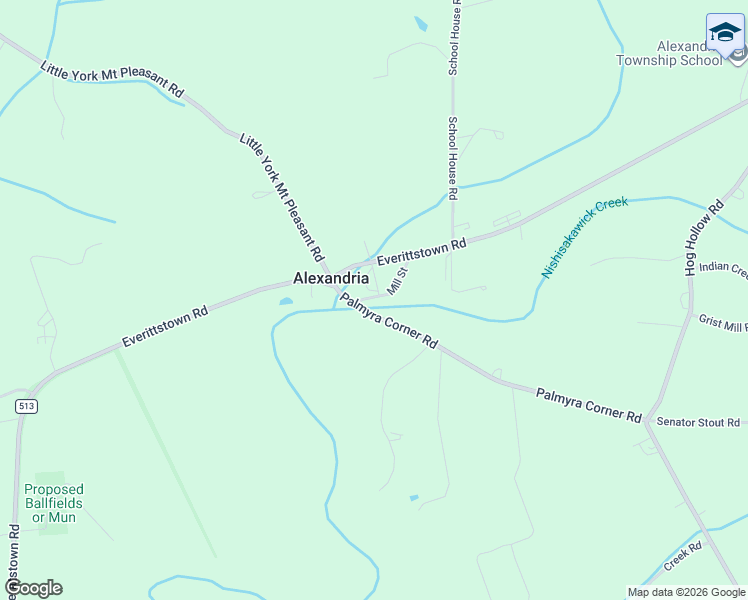 map of restaurants, bars, coffee shops, grocery stores, and more near 7 Mill Street in Alexandria