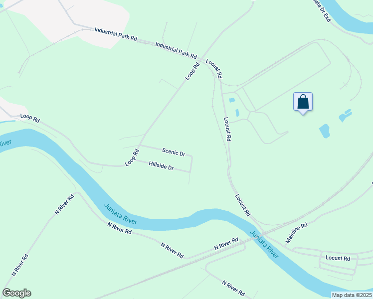 map of restaurants, bars, coffee shops, grocery stores, and more near 107 Scenic Drive in Lewistown