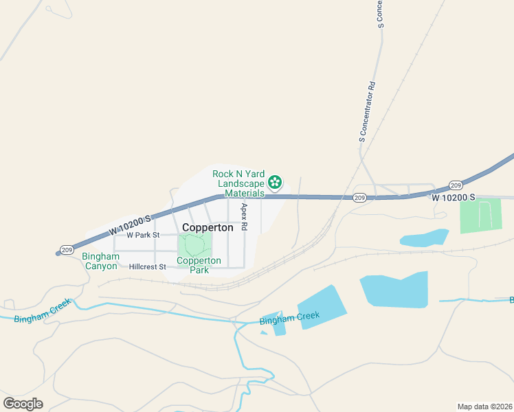 map of restaurants, bars, coffee shops, grocery stores, and more near 10228 Copperton Circle in Copperton