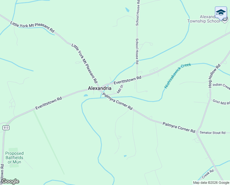 map of restaurants, bars, coffee shops, grocery stores, and more near 7 Mill Street in Alexandria