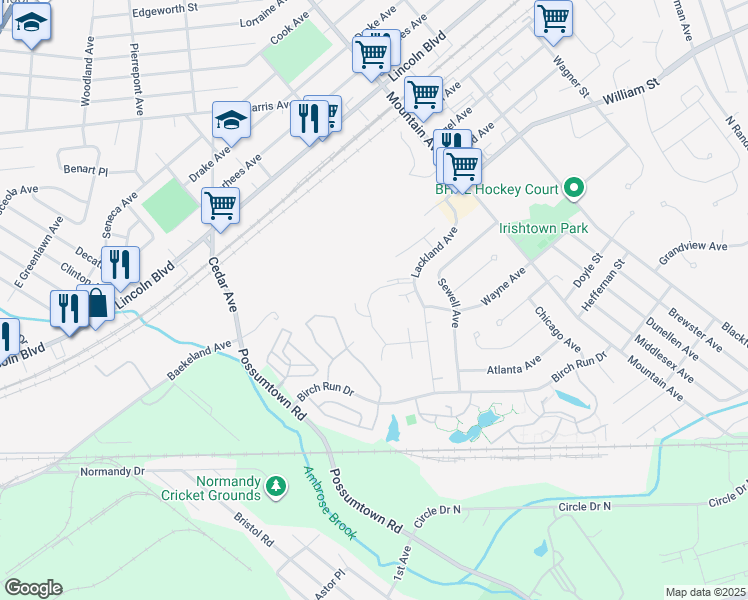 map of restaurants, bars, coffee shops, grocery stores, and more near 217 Vasser Drive in Piscataway