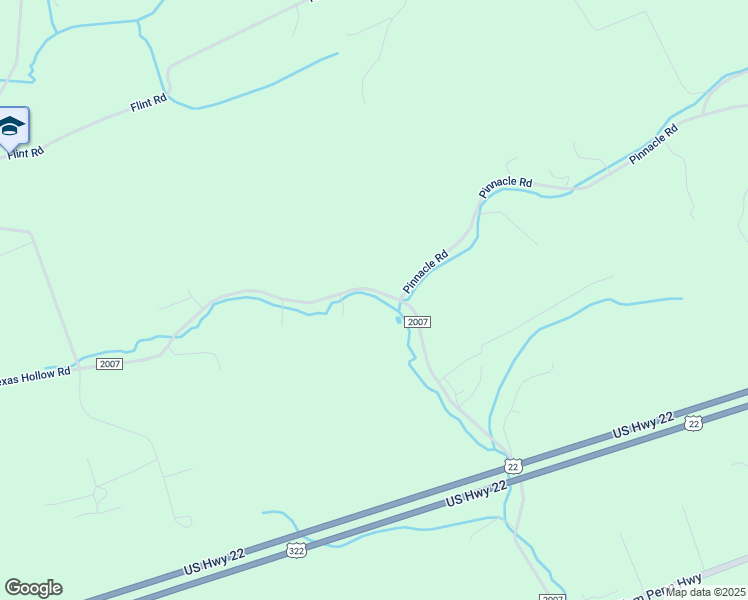 map of restaurants, bars, coffee shops, grocery stores, and more near 919 Locust Run Road in Mifflintown