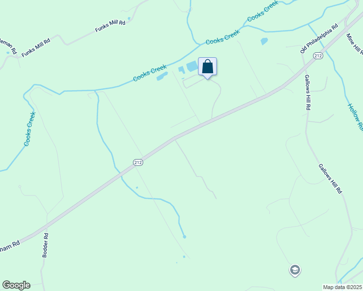 map of restaurants, bars, coffee shops, grocery stores, and more near 4314 Pennsylvania 212 in Riegelsville
