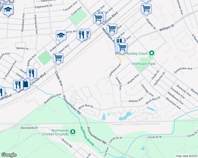 map of restaurants, bars, coffee shops, grocery stores, and more near 217 Vasser Drive in Piscataway