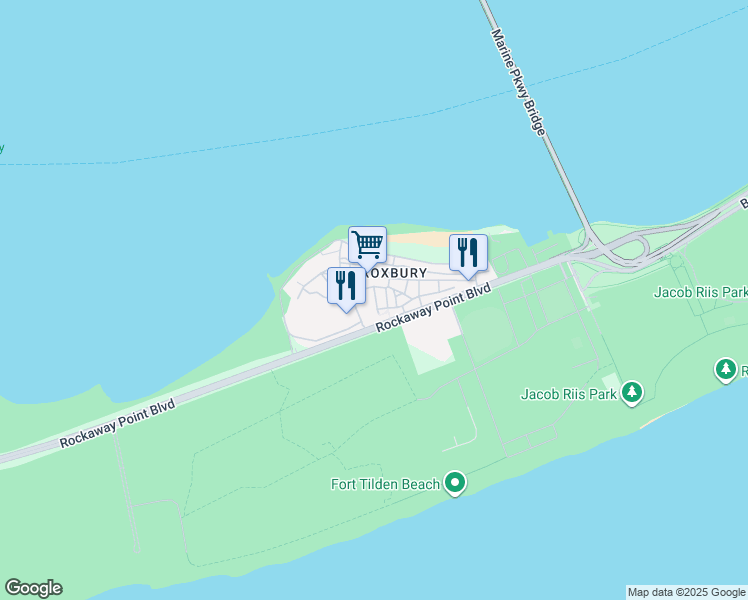 map of restaurants, bars, coffee shops, grocery stores, and more near 622 Harmony Road in Queens