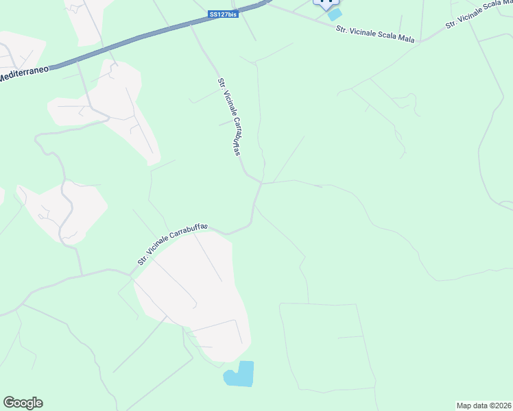 map of restaurants, bars, coffee shops, grocery stores, and more near 66 Strada Vicinale Carrabuffas in Provincia di Sassari