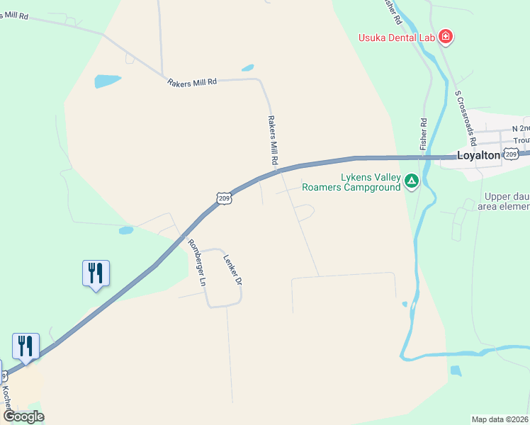 map of restaurants, bars, coffee shops, grocery stores, and more near 145 Mountain View Rd in Elizabethville
