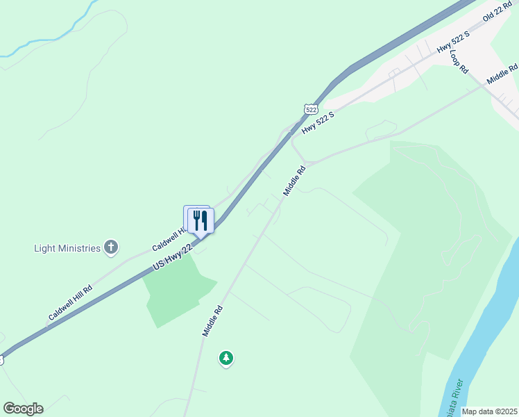 map of restaurants, bars, coffee shops, grocery stores, and more near 24 Runway Lane in Lewistown