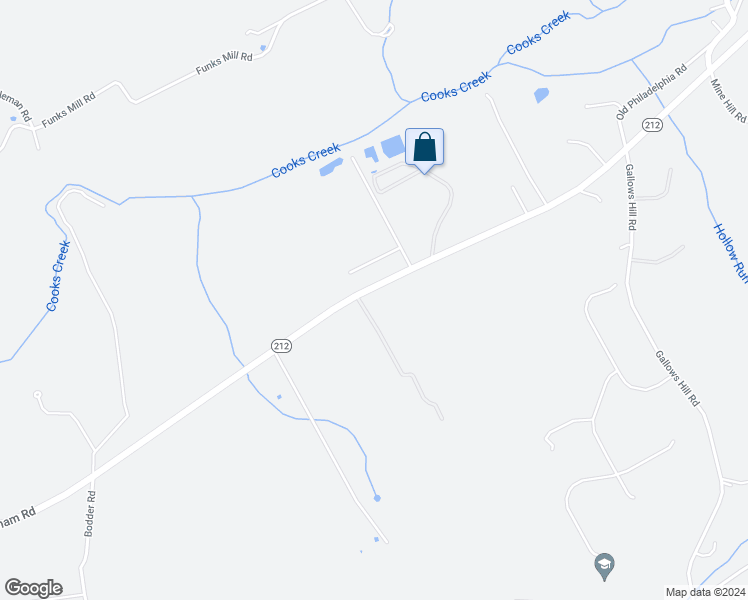 map of restaurants, bars, coffee shops, grocery stores, and more near 4314 Pennsylvania 212 in Riegelsville