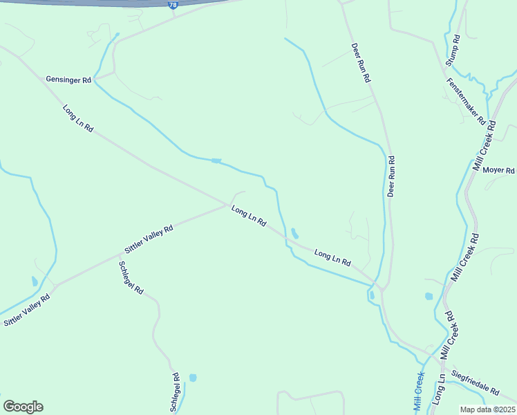 map of restaurants, bars, coffee shops, grocery stores, and more near 966 Long Lane Road in Kutztown
