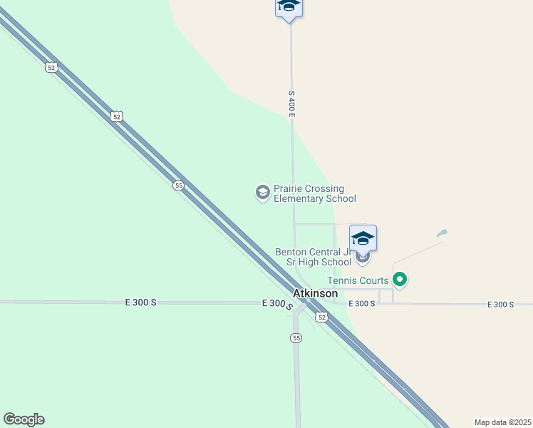 map of restaurants, bars, coffee shops, grocery stores, and more near 2758 South 400 East in Oxford