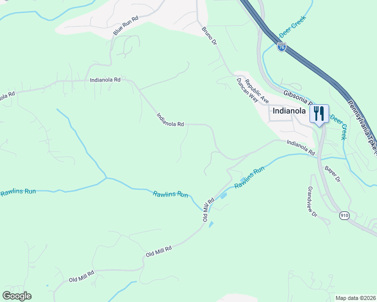 map of restaurants, bars, coffee shops, grocery stores, and more near 224 Indianola Road in Cheswick