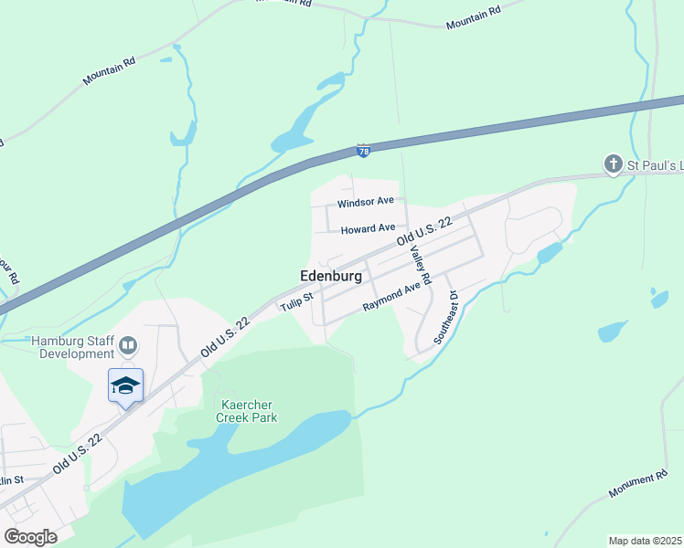 map of restaurants, bars, coffee shops, grocery stores, and more near 3019 Old U.S. 22 in Hamburg