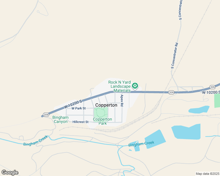 map of restaurants, bars, coffee shops, grocery stores, and more near 8640 West State Highway in Copperton