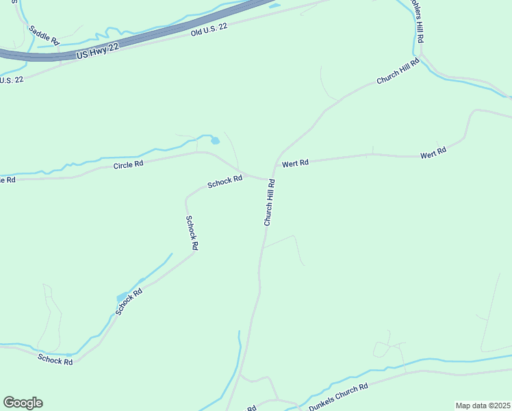 map of restaurants, bars, coffee shops, grocery stores, and more near 150 Church Hill Road in Lenhartsville