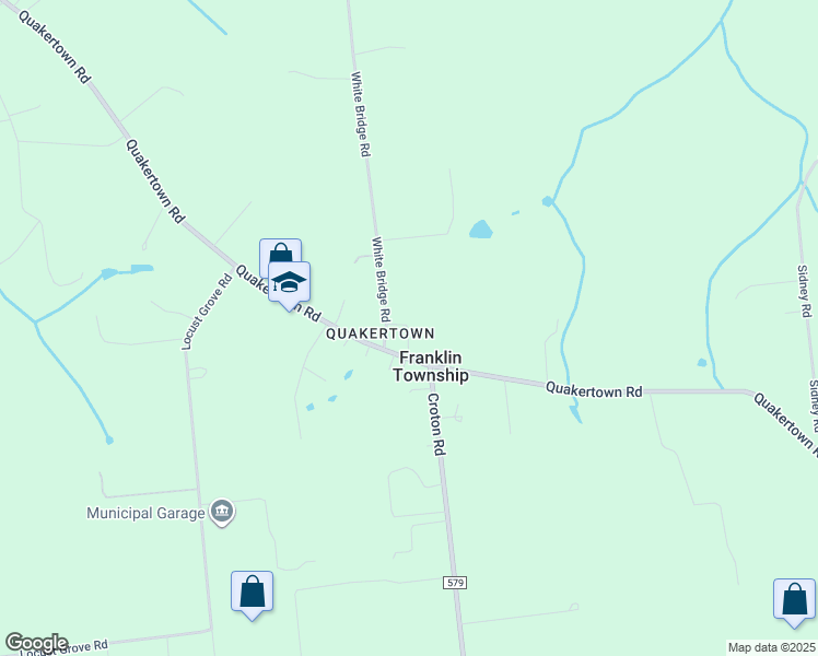 map of restaurants, bars, coffee shops, grocery stores, and more near in Franklin Township