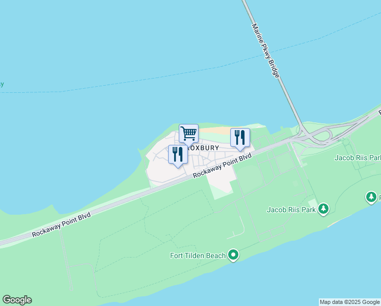 map of restaurants, bars, coffee shops, grocery stores, and more near 622 Harmony Road in Queens