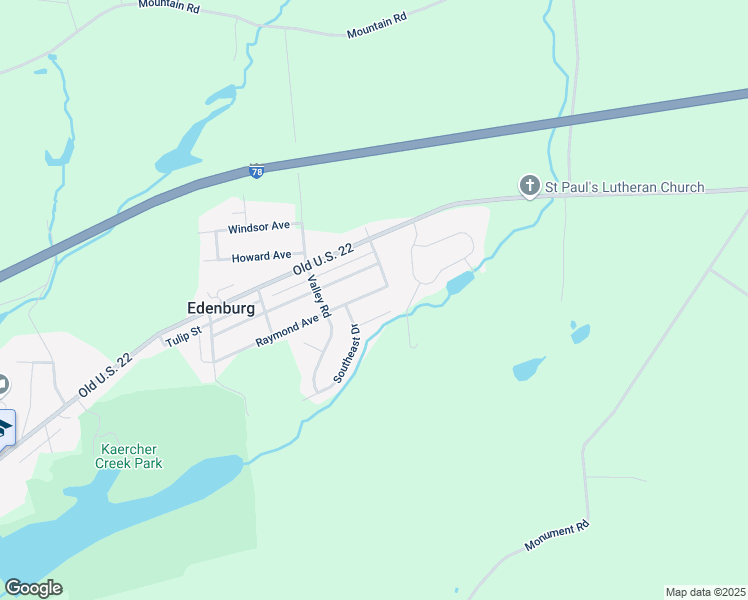 map of restaurants, bars, coffee shops, grocery stores, and more near 109 East Court in Hamburg