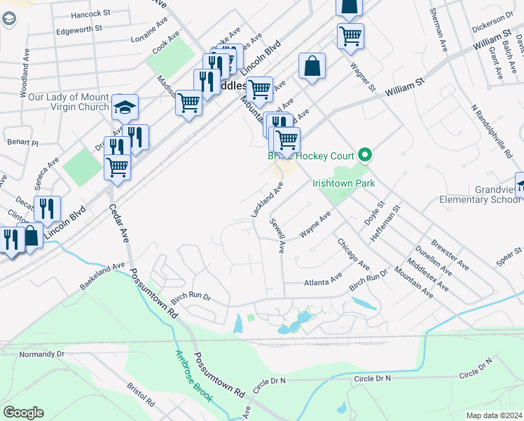 map of restaurants, bars, coffee shops, grocery stores, and more near 113 Chariot Court in Piscataway