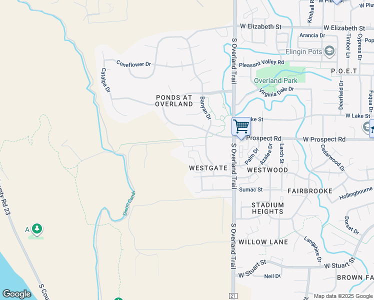 map of restaurants, bars, coffee shops, grocery stores, and more near 3224 Spruce Drive in Fort Collins