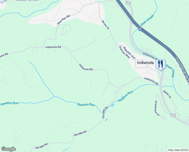 map of restaurants, bars, coffee shops, grocery stores, and more near 224 Indianola Road in Cheswick