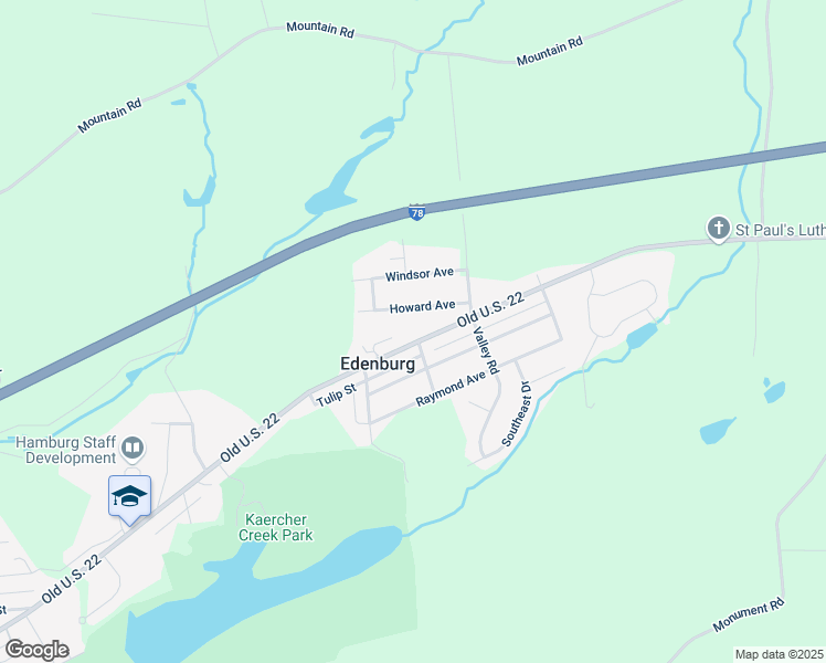map of restaurants, bars, coffee shops, grocery stores, and more near 2924 Old U.S. 22 in Hamburg
