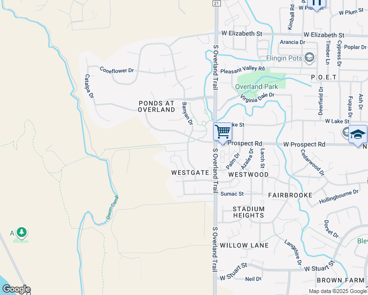 map of restaurants, bars, coffee shops, grocery stores, and more near 3200 Spruce Drive in Fort Collins